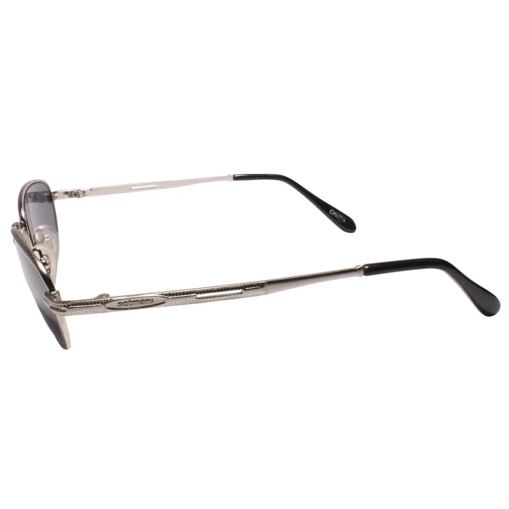 Deadstock 90s Vintage Eclectic Hippie Old School Silver Rectangle Sunglasses